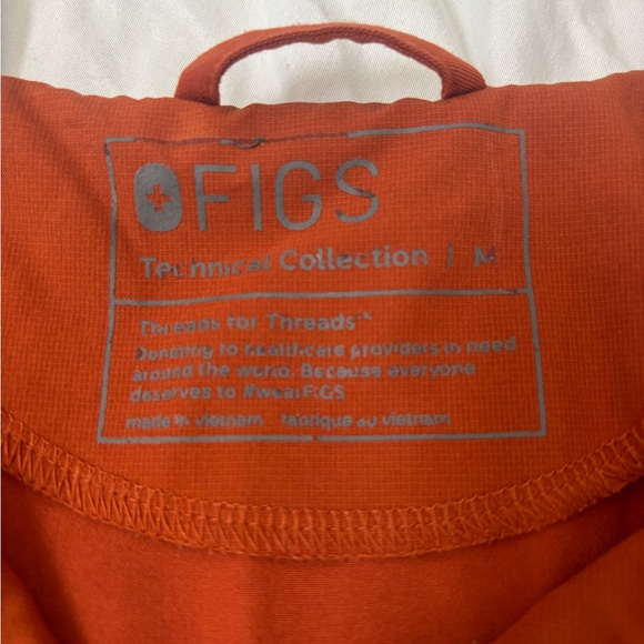 Rust Scrub Set with Blue Drawstring - Picture 2 of 3